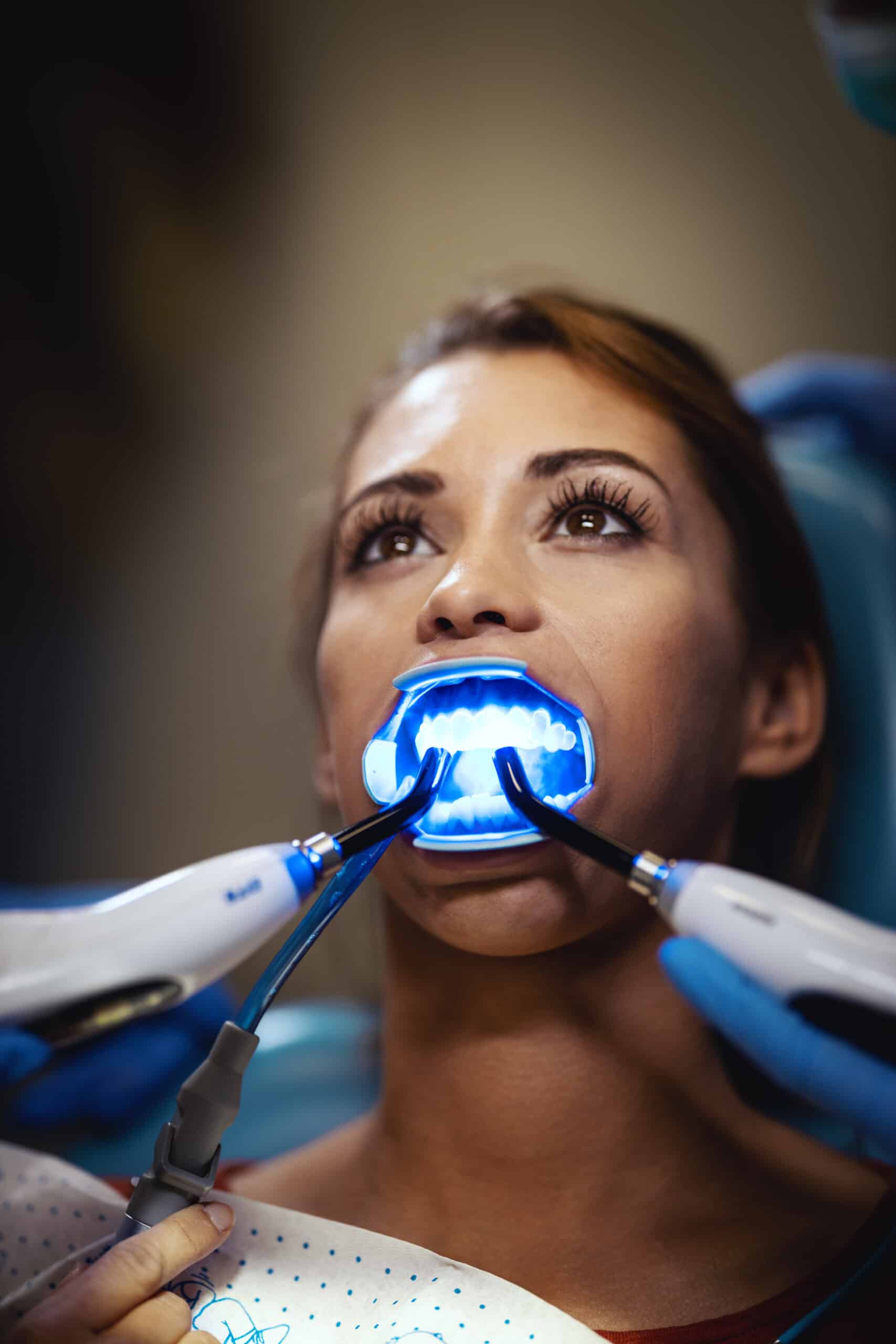 Young woman at dentist